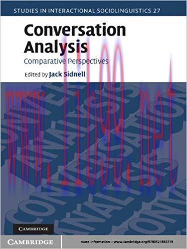 Conversation Analysis: Comparative Perspectives (Studies in Interactional Sociolinguistics Book...