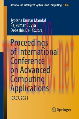 Proceedings of International Conference on Advanced Computing Applications