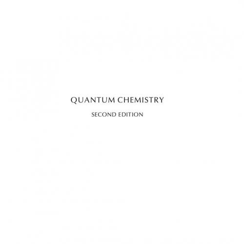 Quantum Chemistry 2nd Edition by Donald A McQuarrie