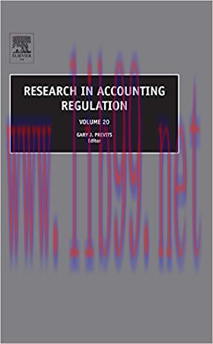 (PDF)Research in Accounting Regulation (ISSN Book 20) 1st Edition