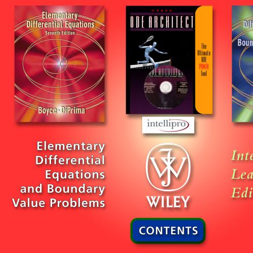 Elementary Differential Equations and Boundary Value Problem