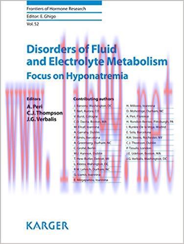 [PDF]Disorders of Fluid and Electrolyte Metabolism