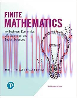 (PDF)Finite Mathematics for Business, Economics, Life Sciences, and Social Sciences 14th Editio...