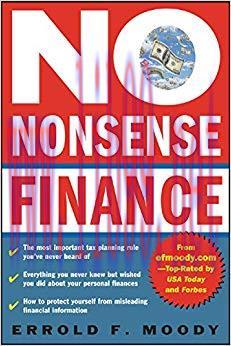 (PDF)No-Nonsense Finance: E.F. Moody&rsquo;s Guide to Taking Complete Control of Your Personal Financ...