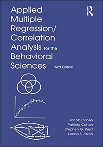 (PDF)Applied Multiple RegressionCorrelation Analysis for the Behavioral Sciences, 3rd Edition