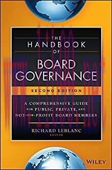(PDF)The Handbook of Board Governance: A Comprehensive Guide for Public, Private, and Not-for-P...