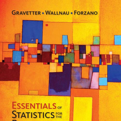 Essentials of Statistics for The Behavioral Sciences 9th Edition- Frederick J Gravetter-未知-