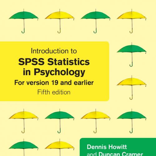Introduction to SPSS Statistics in Psychology, 5th edition