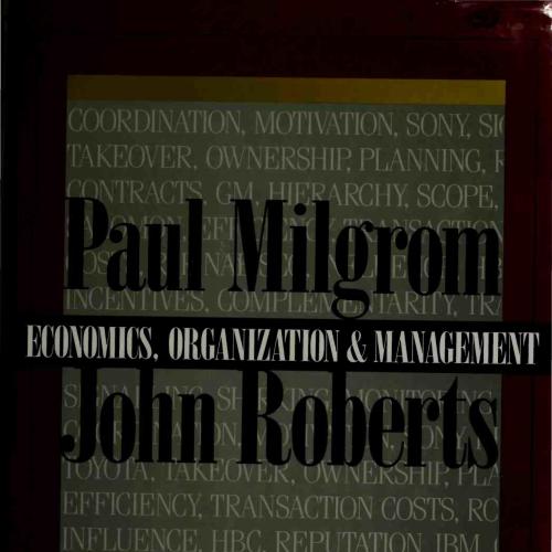 Economics Organization and Management