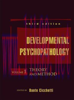 [AME]Developmental Psychopathology, 3rd Edition, Volume 1: Theory and Method