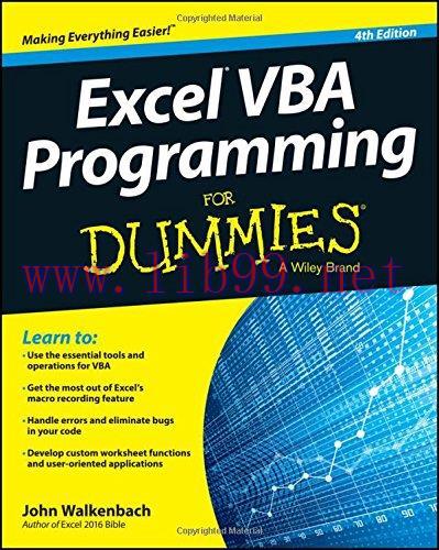 [FOX-Ebook]Excel VBA Programming For Dummies, 4th Edition