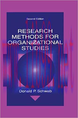 (PDF)Research Methods for Organizational Studies 2nd Edition