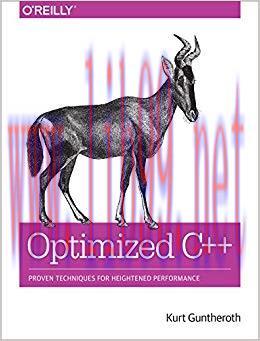Optimized C++: Proven Techniques for Heightened Performance 1st Edition,