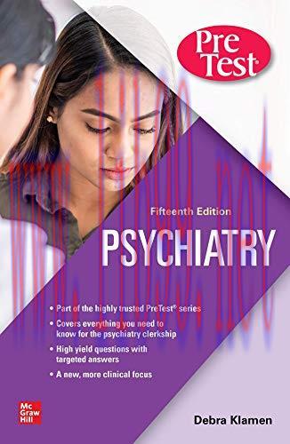 [AME]Psychiatry PreTest Self-Assessment And Review, 15th Edition (Original PDF)