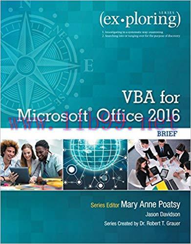 (PDF)Exploring VBA for Microsoft Office 2016 Brief 1st Edition