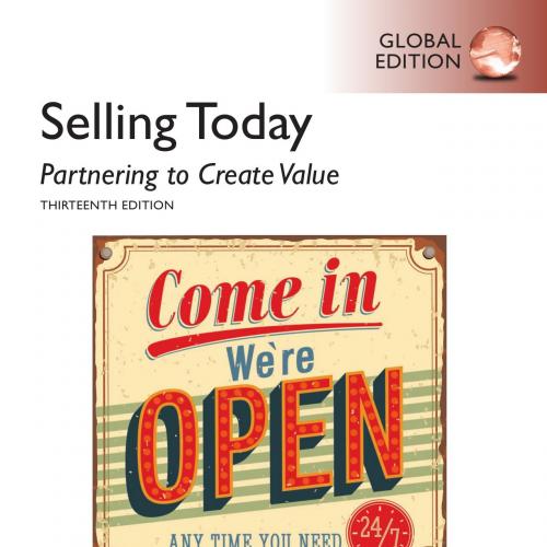 Selling Today Partnering to Create Value, 13th Global Edition