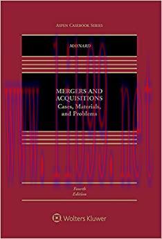 (PDF)Mergers and Acquisitions: Cases, Materials, and Problems (Aspen Coursebook)
