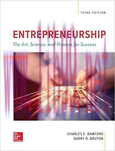 ENTREPRENEURSHIP: The Art, Science, and Process for Success 3rd Edition,
