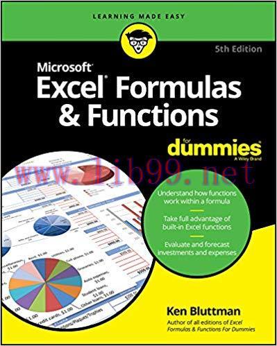 Excel Formulas & Functions For Dummies 5th Edition,