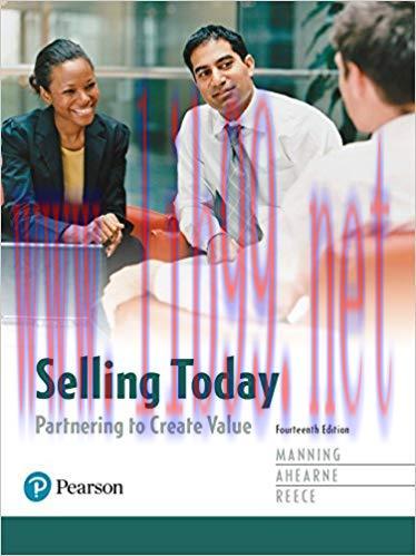 (PDF)Selling Today: Partnering to Create Value 14th Edition