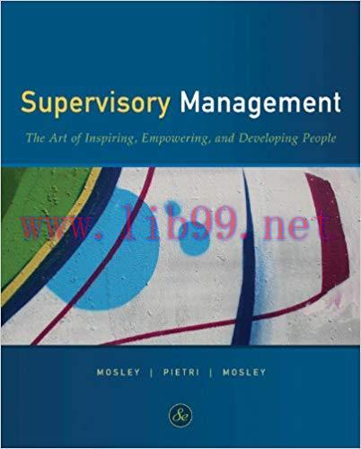 (PDF)Supervisory Management (Available Titles CourseMate) 8th Edition