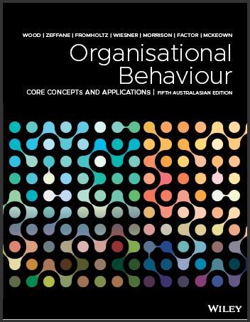 （TB）Organisational Behaviour Core Concepts and Applications 5th Edition by John Maxwell Wood 80...