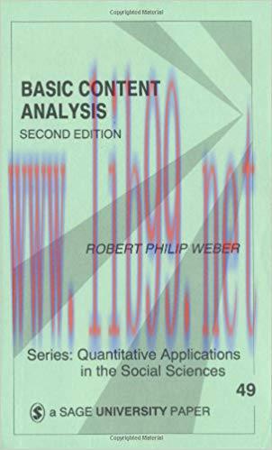 Basic Content Analysis (Quantitative Applications in the Social Sciences Book 49) 2 Sub Edition...