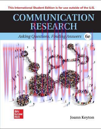 [PDF]Communication Research Asking Questions 6th Edition [Joann Keyton]