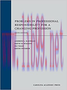 (PDF)Problems in Professional Responsibility for a Changing Profession, Sixth Edition