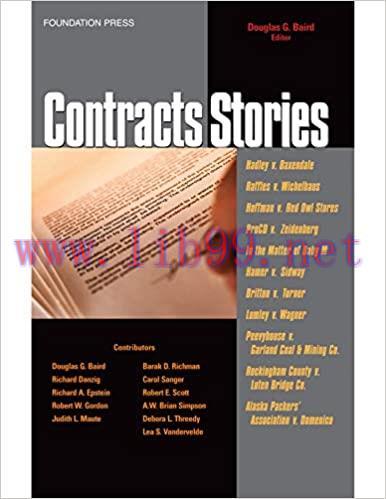 (PDF)Contracts Stories- An In-Depth Look at The Leading Contract Cases (Law Stories)