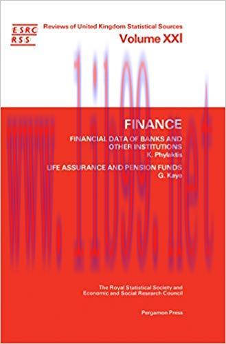 (PDF)Finance: Financial Data of Banks & Other Institutions; Life Assurance & Pension Funds (Rev...
