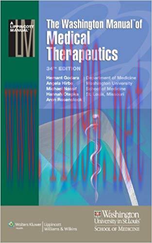 (PDF)The Washington Manual of Medical Therapeutics 34th Edition