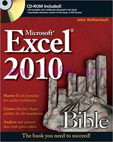 Excel 2010 Bible 1st Edition,