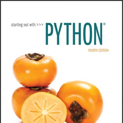 (Test Bank)Starting Out with Python, 4th Edition Tony Gaddis.zip