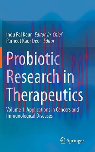 [AME]Probiotic Research in Therapeutics: Volume 1: Applications in Cancers and Immunological Di...