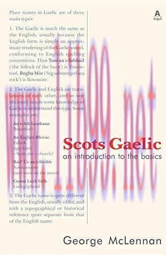 Scots Gaelic: an introduction to the basics