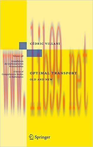 (PDF)Optimal Transport: Old and New (Grundlehren der mathematischen Wissenschaften)