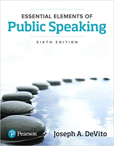 (Solution Manual)Essential Elements of Public Speaking, 6th Edition by Joseph A. DeVito.rar