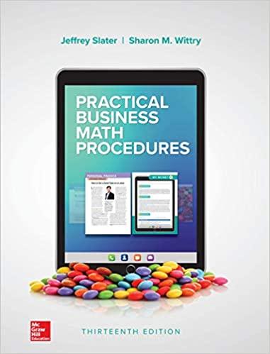 Practical Business Math Procedures 13th Edition [Jeffrey Slater]