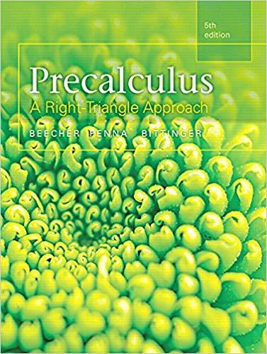 (Test Bank)Precalculus A Right Triangle Approach, 5th Edition Judith A. Beecher.zip