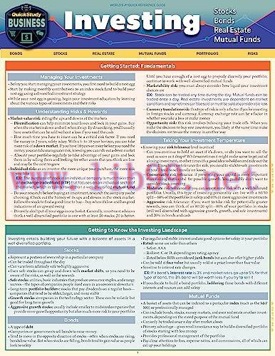 [FOX-Ebook]Investing - Stocks, Bonds, Real Estate, Mutual Funds: QuickStudy Laminated Reference...