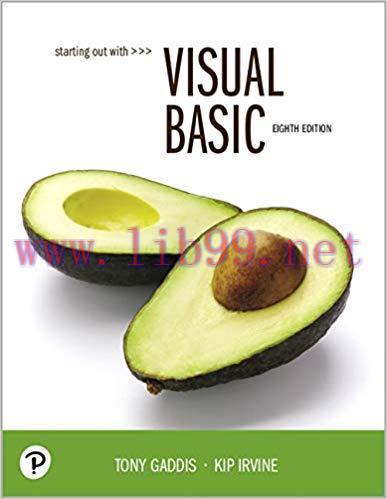 [EPUB]Starting Out With Visual Basic, 8th Edition [Tony Gaddis]