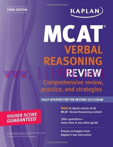 [AME]Kaplan MCAT Verbal Reasoning Review 3rd (Original PDF)