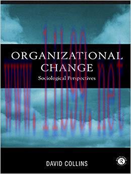 (PDF)Organisational Change: Sociological Perspectives 1st Edition