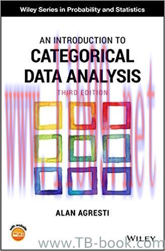 An Introduction to Categorical Data Analysis 3rd Edition by Alan Agresti 课本