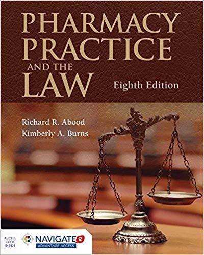 Pharmacy Practice and the Law 8th Edition