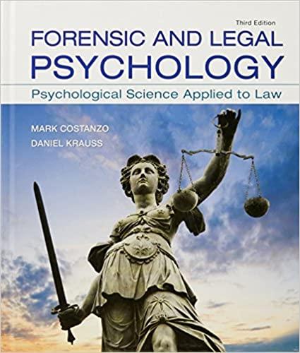 Forensic and Legal Psychology Psychological Science Applied to Law , 3nd Edition PDF+Kindle