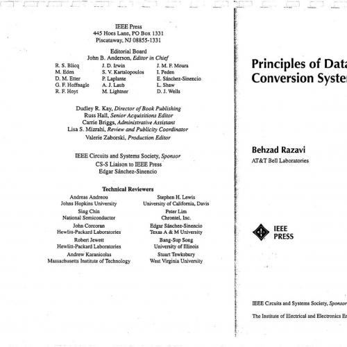 Principles of Data Conversion System Design