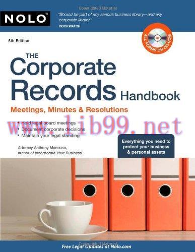[FOX-Ebook]The Corporate Records Handbook, 5th Edition