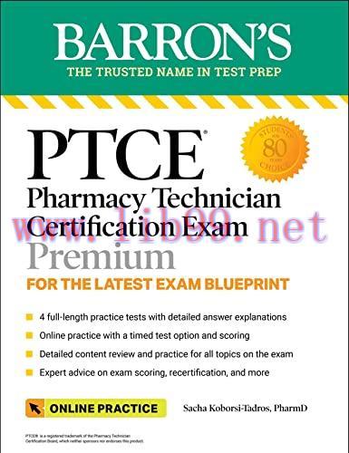 [AME]PTCE: Pharmacy Technician Certification Exam, 3rd Edition (Barron&rsquo;s Test Prep) (EPUB)